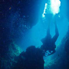 Underwater photographer Nick Stevens, cave diver