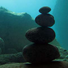 Underwater photographer Jon Chamberlain, stones