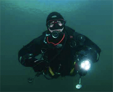 Diving Solo. Except for the Photographer